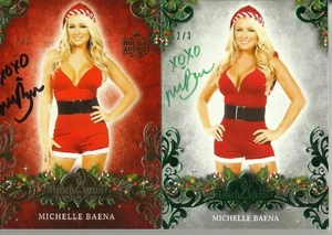 BENCHWARMER - MICHELLE BAENA - HANDSIGNIERTE HOLIDAY GREEN FOIL CARD #2/3 - Bild 1 von 2