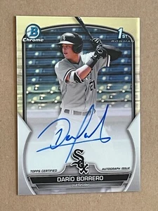 2023 Bowman Chrome DARIO BORRERO #CPA-DBO 1st Bowman Prospect AUTO - Picture 1 of 2