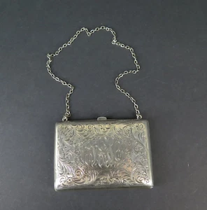 Late 1800s American Made Sterling Silver Card Case by W.M.B. KERR, NJ - Picture 1 of 11
