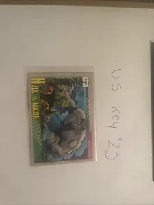 1991 Impel Marvel Universe Series 2 Trading Card #119 Hulk vs. Leader - Picture 1 of 1