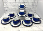 Denby Imperial Blue Set of 8 Cups and Saucers (PG139G*)