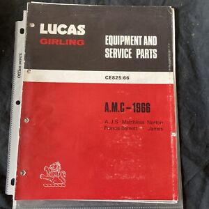 1966 Lucas Girling Parts Book Atlas & Scrambler N15 G15 BSA Triumph