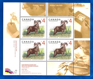 CANADA $4.00 Rocky Mountain Bighorn Sheep souvenir stamp mini sheet MNH - Imagen 1 de 2