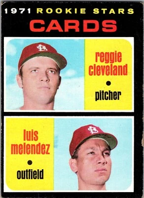 1971 Topps #216 Cardinals Rookie Stars Reggie Cleveland/Luis Melendez EX - Image 1 of 2