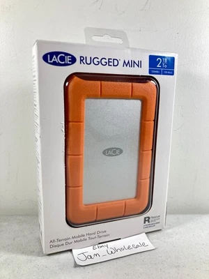 LaCie Rugged Mini 2TB External Hard Drive Portable HDD 130MB/s All-Terrain NEW! - Image 1 of 4