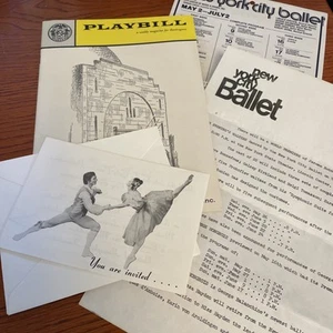 New York City Ballet EPHEMERA Lot INVITATION Schedules Playbill 1970s Theater - Picture 1 of 7
