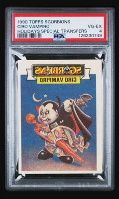 1990 topps GPK sgorbions #0 nasty nick; italy holiday transfers PSA 4  POP 1, 4^ - Image 1 of 3