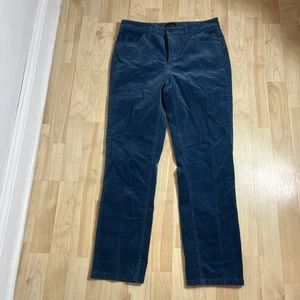 Pantalón Talbots Mujer Azul Pana Pierna Recta Cintura Alta Talla 4 - Imagen 1 de 7