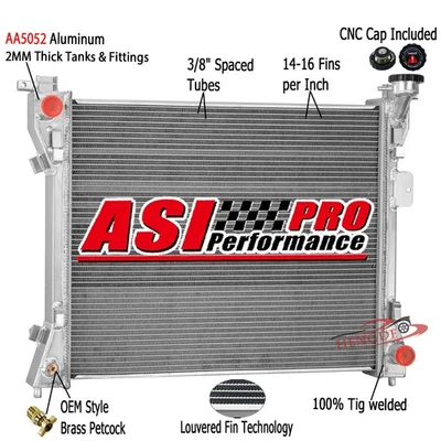 Radiator For 2008-2019 Dodge Grand Caravan/08-16 Chrysler Town & Country 3.6L MT - Image 1 of 4