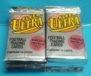 B12: 1992 Fleer Ultra Football Cards x16 Sealed Packs | NFL | 14 Cards/Pack - Picture 1 of 2