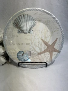 Single Sea Shell Tommy Bahama Melamine Dinner Plate 11” Nautical No Fading - Picture 1 of 6