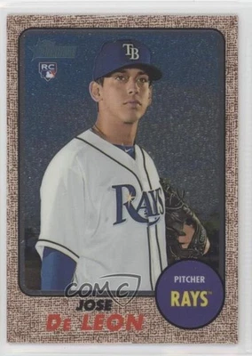 2017 Topps Heritage High Number Chrome /999 Jose De Leon #THC-642 Rookie RC - Image 1 of 2