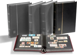 – Libro de colección con cubierta de cuero adhesivo “PREMIUM” para estampillas - 64 cartulina negra A4 Pa - Imagen 1 de 3