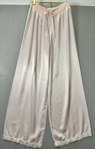 PJ Harlow NWT Jolie Satin Lounge Drawstring Waist Pants Blush Pink Size Small - Picture 1 of 7