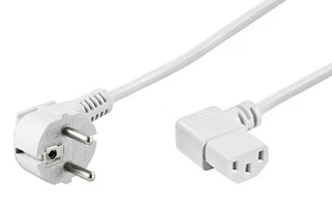 10x Netzkabel; NK 102 W-300 3m WEISS - Bild 1 von 1