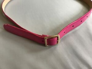 J.Crew pattent leather pink women belt .75" wide fits waist 35.5-29.5"szS