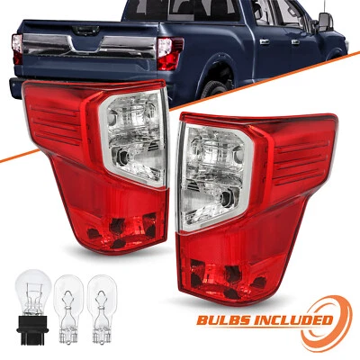 Luces traseras de freno cromadas rojas para Nissan Titan/Titan XD 2016-2023 montaje lámparas Foto 1 de 4