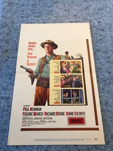 PÓSTER DE PELÍCULA TARJETA VENTANA ORIGINAL HOMBRE 1966 14"x22" (F/VF) PAUL NEWMAN WESTERN - Imagen 1 de 10