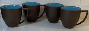 4-Waechtersbach DUO Mug Blue/Azure  Coffee Cup Mug Crate & Barrel Germany - Picture 1 of 14