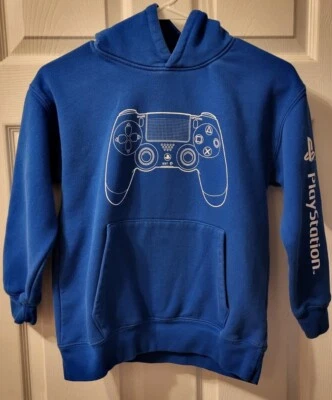 Zara Boys Blue & White PlayStation Controller Sweatshirt Size 9 (T) - Image 1 of 4