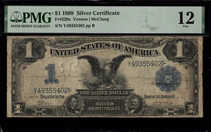 1899 $1 Silver Certificate FR-229a - Black Eagle - Graded PMG 12 - Key Note - Picture 1 of 2