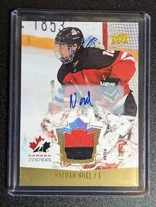 127 Nathan Noel - 2 Colors Patch Auto /199 - Team Canada Juniors 2015-16 - UD - Bild 1 von 2