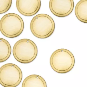 1" Brass Circle Disc, 24 pack - Metal Stamping Jewelry Blanks, ImpressArt 24pc - Picture 1 of 1