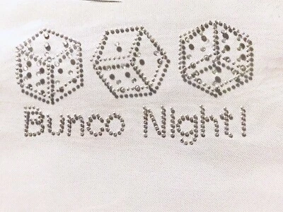 Bunco Noche Fiesta Estrás Planchado Foto 1 de 4