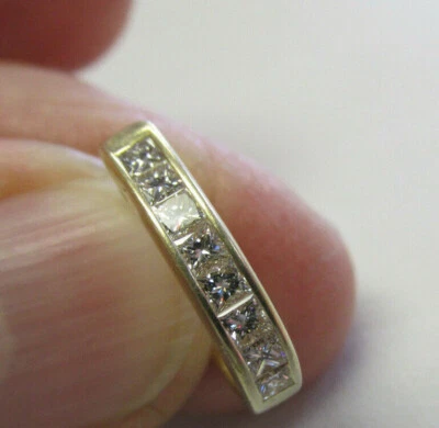 Pendiente aro de diamantes talla princesa talla perfecta para hombre .80 ctw VS1-G HACER OFERTA Foto 1 de 4