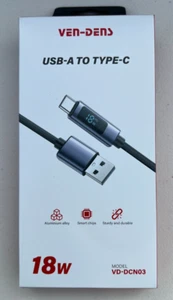 Cargador rápido tipo C pantalla 18W tipo C cable de sincronización de datos de carga nuevo - Imagen 1 de 2