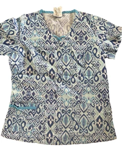 Women's Size Small UA Scrubs Nurse Top Shirt Medical Pockets - Picture 1 of 2