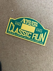 South Wales Argos Classic run rally Plaque 1992 - Picture 1 of 5