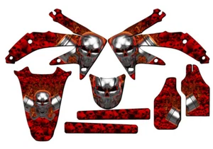 2008 CRF 450R FLAMING GEARHEAD Red Senge Graphics Kit Compatible with Honda - Picture 1 of 4