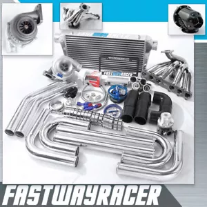 Chaser Soarer Supra JZA70 MKIII 1JZ-GTE 1JZGTE GT35 T4 Turbo Kit .68AR 3'' Pipe - Foto 1 di 1