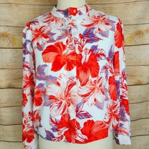 DG2 by Diane Gilman Garment Jacket, Large, Floral print. - Picture 1 of 5