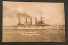 WW1 USS Vermont in Bellingham Bay Washington RPPC Real Photo