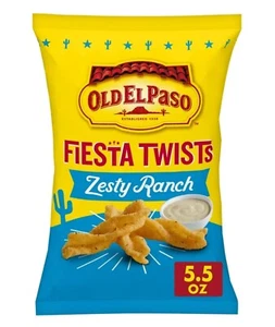 ⚫️ Brand New Old El Paso Fiesta Twists Zesty Ranch Crispy Corn Snacks 5.5 oz - Picture 1 of 3