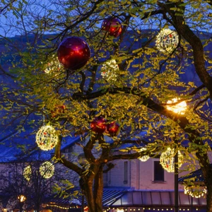 Esfera Luz 3D Led Blanco Calido Bolas Plegable Colgante/Suelo Navidad decoracion - Imagen 1 de 5