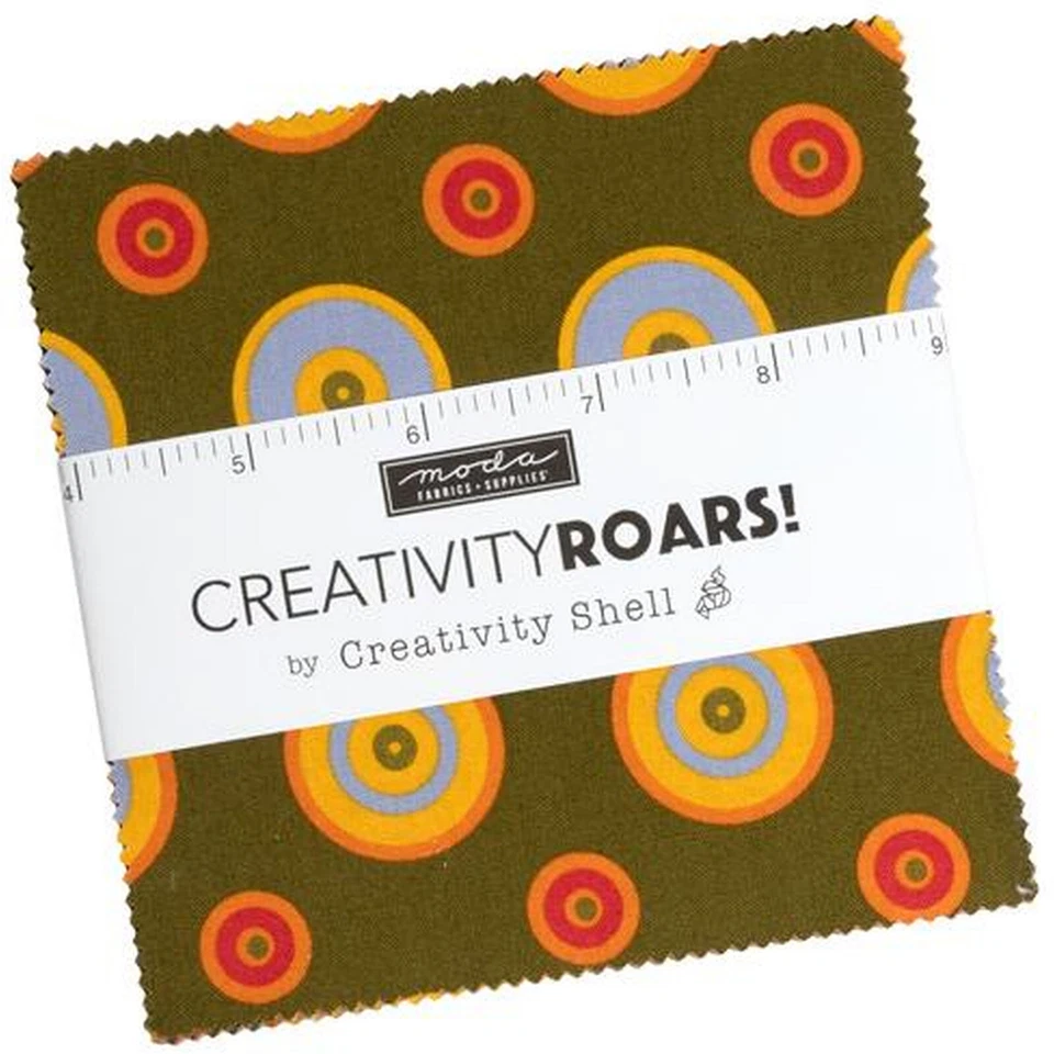 Creativity Roars Moda Charm Pack 42 100% Cotton 5" Precut Fabric Quilt Squares - Image 1 of 2