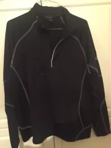 North End ebay Logo Black w/Stitching Performance Pullover 1/4 zip Jacket, Large - Picture 1 of 7