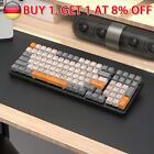 # 100Key NKRO Type-C 2.4G Bluetooth-kompatible Tastatur (Schwarz-Orange-Blau-Sch