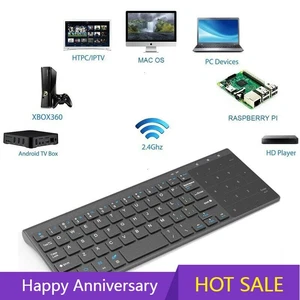 Universal Comb Wireless Keyboard Number Touchpad Mouse Thin Numeric Keypad 2.4G - Picture 1 of 6