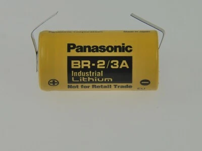 Panasonic Lithium Batterie BR-2/3A U-Lötfahne 3V  1200mAh BR 2/3A  - Bild 1 von 2