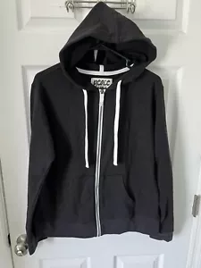 Peace Love World Womens Size Small Black Zip up Sweatshirt Longsleeve EUC - Picture 1 of 5