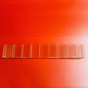 Large Clear Acrylic 9-Brochure Document Display Holder / Wall-Mount Tabletop 38" - Picture 1 of 7