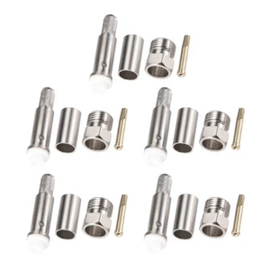 5Pcs Brass FME Female Crimp for RG58 LMR195 RF Coax Coaxial Connector FMEK-C-3 - Picture 1 of 4