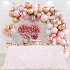 Sequin Tablecloth, Wedding, Sweetheart, Christmas Tree, Rectangular, 90"X132", I - Picture 1 of 5