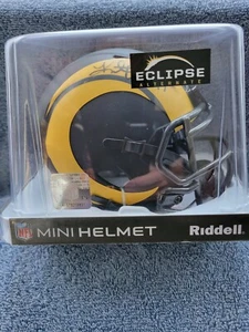 Kurt Warner Autographed / Signed Rams Eclipse Mini Helmet "HOF 17" Inscribed - Picture 1 of 7