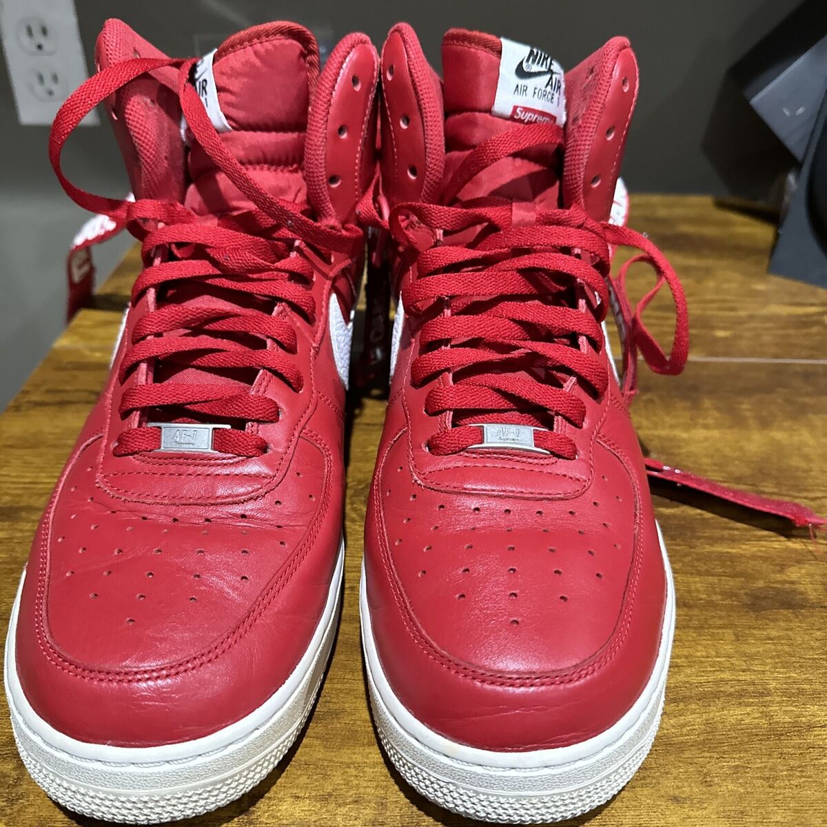 Nike Supreme x Air Force 1 SP High Red for Sale Nike Supreme x Air Force 1 SP High Red for Sale