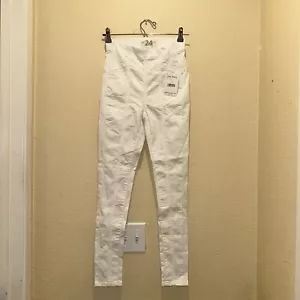 Pantalones de mezclilla ajustados blancos Free People talla 24 estilo OB1042304 venta al por menor $78,00 nuevos con etiquetas - Imagen 1 de 13